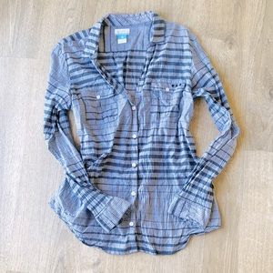 Columbia Lightweight Plaid Button Down Shirt Women’s XL